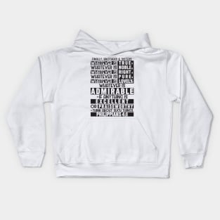 Philippians 4:8 Kids Hoodie